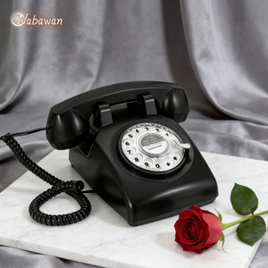 <span class=keywords><strong>Telefono</strong></span> Fisso Retrò Vintage con Disco Rotante Rosso Stile Anni '60 e '80 per Casa e Hotel - Product Image 2