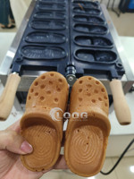 Machine à gaufres électrique professionnelle pour chaussures Crocs, idéale pour la vente de street food