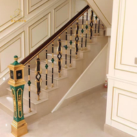 MEIXI Europäischer Luxus-Aluminium-Treppenhandlauf im Palaststil, Rostbeständig, Hochwertig für Villen, Apartments und Hotels, Einfache Montage
