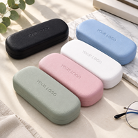Étui à lunettes en cuir PU multicolore personnalisé, étui rigide portable pour lunettes de soleil, boîte de rangement pour voyage, maison, bureau
