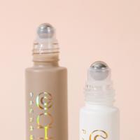 Flacon en verre blanc mat de 5 ml, 8 ml, 10 ml, 15 ml pour huile essentielle, parfum en verre, bille roulante en métal, flacon à bille, couvercle en plastique et aluminium