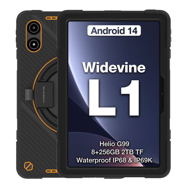 AGM PAD P2 Active Tableta Rugerizada 11 Pulgadas 90Hz IP68 IP69K 8000mAh Android 14 8GB 256GB 4G LTE 50MP Para Obra Y Campo