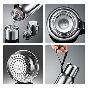 Bouteille d'eau sport isotherme en acier inoxydable à double paroi 600ml 800ml 1000ml, gourde thermos, bouilloire sous vide - Product Image 2