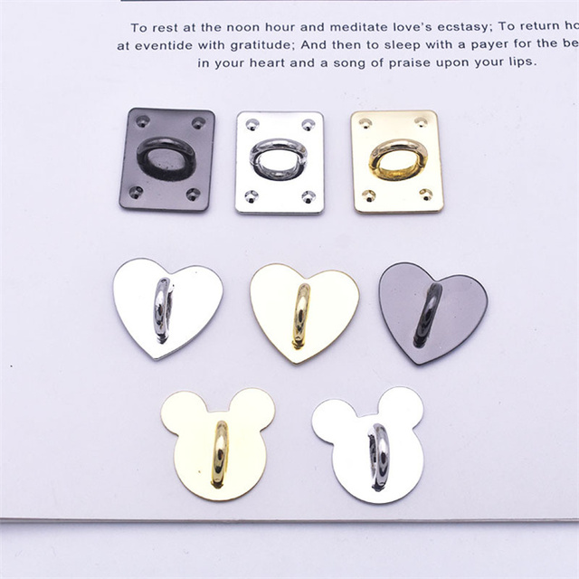 Self Adhesive Backing Gold Silver Heart Rectangle Mobile Phone Holders Hook