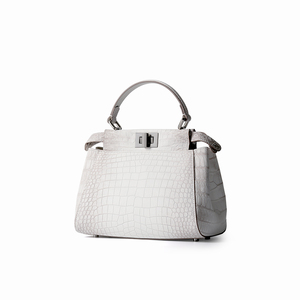 <span class=keywords><strong>Borsa</strong></span> in <span class=keywords><strong>Pelle</strong></span> di Coccodrillo Bianco dell'Himalaya, Elegante <span class=keywords><strong>Borsa</strong></span> da Donna alla Moda, Vendita Diretta dalla Fabbrica - Product Image 2