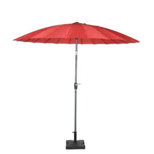 Hongguan Grote Buiten Glasvezel Paraplu 24 Ribben Luxe Zonnescherm Buitenmeubilair Parasol Patio Paraplu Met Kanteling