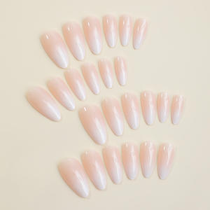 Press-on Nail <span class=keywords><strong>French</strong></span> Nails Tips Artificial Nail Free-Design Soft Gel Faux Nail Kit DIY Facile <span class=keywords><strong>pour</strong></span> Débutant - Product Image 2