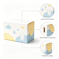Boîte à mouchoirs pour bébé, emballage personnalisé en papier pour lingettes pour bébé
