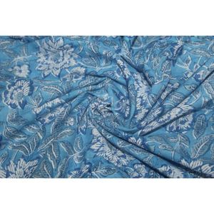 Tela de Algodón Suave con Diseño Floral Jaal Estampado a Mano, Ideal para Ropa de Verano, Confección de Vestidos Africanos Hechos a Mano y Bolsos - Product Image 6