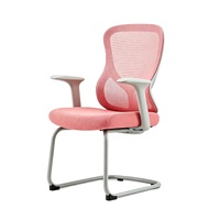 Chaise de bureau en maille avec base cantilever, structure en PP, mousse haute résilience, accoudoirs fixes en PP, mécanisme papillon 2,0 mm