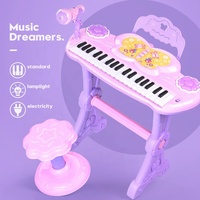 Samtoy 37Keys Multifunctional Intelligent Princess Musical Instrument Piano Toy Electronic Organ for Kids