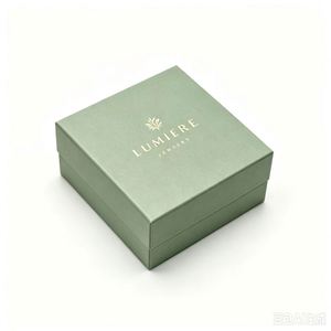 Lumiere Jewelry Rigid Gift Box Square Art Paper Recyclable Magnetic Closure Hot Stamping High-End Packaging for Fashion Jewelry - Product Image 1