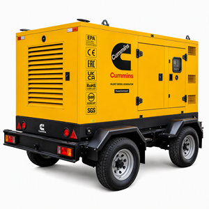 Groupe électrogène diesel silencieux Cummins 30/50/100/150/200 kW avec ATS et télécommande pour usine, mine, école et hôpital - Product Image 3