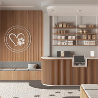Conception d'intérieur moderne sur mesure pour animalerie, solution clé en main EPC complète, aménagement de salon de toilettage pour projet de magasin de vente au détail d'articles pour animaux