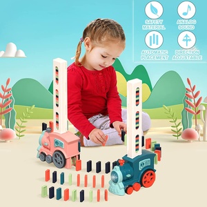 Ensemble de jouets dominos électriques de mise à niveau, pose automatique de blocs de Train dominos, ensembles de Train de rallye, Locomotive, jouets de Train dominos avec lumière et son - Product Image 6