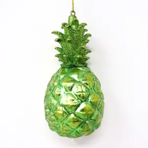 Wholesale machine for resin hanging ornament vivid green pineapple decoration