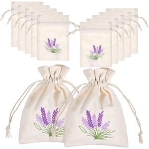 Canvas Drawstring <b>Sachet</b> Bags <b>Lavender</b> Pouch Empty Gift Jewelry Candy Spice Packaging - Product Image 1