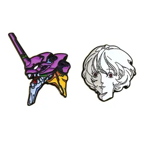 New Century Evangelion First Machine EVA Metal Crafts Anime smalto Pin personalizzato spilla distintivo cappello spille Logo personalizzato