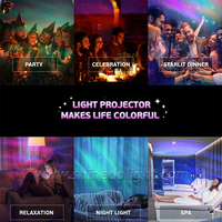 Projecteur intelligent coloré à LED Projecteur Alexa Galaxy Veilleuse Ciel étoilé Nébuleuse Lune Projecteur intelligent d'étoiles