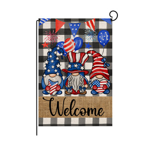 American Independence Day Black White Plaid Polyester Printed Rectangle <b>Garden</b> <b>Flag</b> Festive Yard Decorative Home - Product Image 5