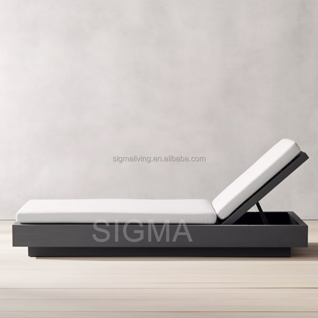 Garden set patio chaise lounge metal aluminum outdoor lounger sunbed