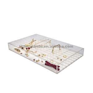 กล่องอะคริลิคใสสำหรับจัดเก็บต่างหูแบบแบ่งช่อง - กล่องใส่เครื่องประดับแบบแยกส่วน - Product Image 4