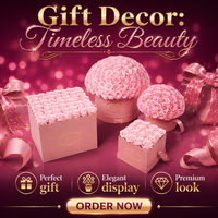 Konservierte Infinity-Samtblumenbox Langlebiges Handgemachtes Geschenk für Muttertag und Valentinstag