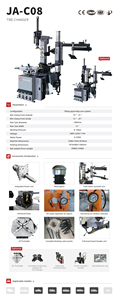 Démonte-pneus rapide et efficace entièrement automatique à inclinaison arrière pour grandes roues JA-C08 – Machine de démontage rapide des pneus à inclinaison arrière entièrement automatique - Product Image 2