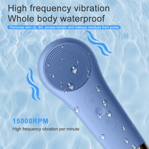 Brosse nettoyante faciale vibrante électrique en silicone OEM, étanche IPX7, <span class=keywords><strong>appareil</strong></span> de nettoyage des <span class=keywords><strong>pores</strong></span> portable <span class=keywords><strong>pour</strong></span> hommes et femmes - Product Image 3