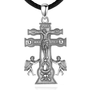 <span class=keywords><strong>Collar</strong></span> Merryshine <span class=keywords><strong>Caravaca</strong></span> S925 para Hombre, <span class=keywords><strong>Cruz</strong></span> de Jesús Ankh, Joyería de Lujo Personalizada, Antideslustre, Plata de Ley 925 - Product Image 2