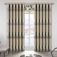 Fournisseur de tissus pour rideaux, tissu jacquard floral doré pour rideaux espagnols