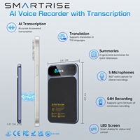 Enregistreur vocal AI Note Taker, traduction en 152 langues, batterie grande capacité 600 mAh, écran couleur HD, 54 heures d'enregistrement, portable