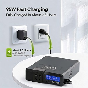 ALLPOWERS 200W สถานีไฟฟ้าแบบพกพา 154Wh 41600mAh แบตเตอรี่ลิเธียมพาวเวอร์แบงค์เครื่องกำเนิดไฟฟ้าพลังงานแสงอาทิตย์พร้อมเต้ารับไฟฟ้ากระแสสลับ PD60W ชาร์จเร็ว - Product Image 4