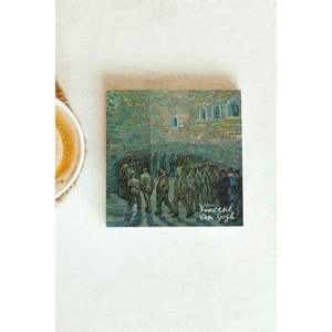 แผ่นรองแก้วลายวินเซนต์ แวนโก๊ะ รุ่นหินเดี่ยว ดีไซน์สี่เหลี่ยม สำหรับธุรกิจ ของขวัญ หรือของแจก - Product Image 1