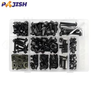 Kit de boulons de carénage de moto 193 pièces vis de pare-brise attaches colorées boulons écrous Clips pour DL650 R3 R6 Versys <span class=keywords><strong>1000</strong></span> <span class=keywords><strong>ZX10R</strong></span> - Product Image 1