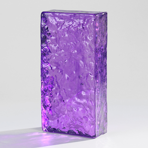 Ladrillo de Vidrio Sólido Pintado de Fábrica ADL, Patrón de Hielo, Ladrillo de Vidrio Fundido en Caliente, Patrón Moderno para Construcción de Paredes - Product Image 3