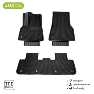 Alfombrillas de Coche 5D TPE para <span class=keywords><strong>Tesla</strong></span> Model Y, Juego Completo Extendido, Antideslizantes, Impermeables, Suaves, Inodoras y Duraderas, para Todo Tipo de Clima - Product Image 1