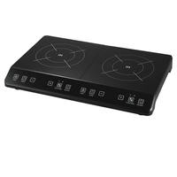 Panneau Microlite 3500W plaque de cristal noir 2 brûleurs cuisinière à Induction électrique polie pour soupe ragoût Hotpot vapeur