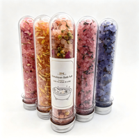 Sel de bain minéral himalayen 100% biologique, sel de bain à la rose, flacon de sel de bain varié, parfum de fleurs séchées, huile essentielle, sel de bain pour le spa corporel