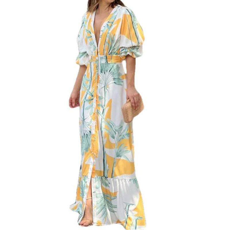 maxi dress with neck scarf Scarf Maxi Dress – MONSE
