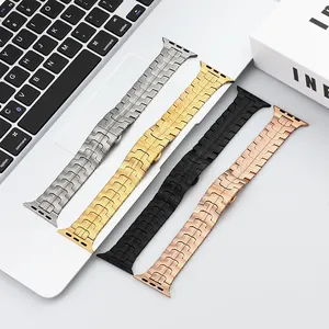 星光不锈钢表带适用于苹果超手表钢铁侠元素新款表带38/40/41/42/44/45/49毫米