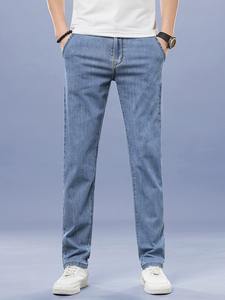 高品質夏ファッションストレッチ原宿カジュアルストレートジーンズプラスサイズ通気性ジーンズ工場直販 - Product Image 2