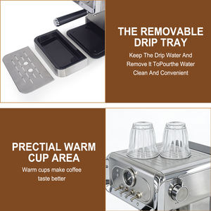 Machine à café expresso <span class=keywords><strong>italienne</strong></span> rétro Homeuse cafetière semi-automatique en acier inoxydable - Product Image 5