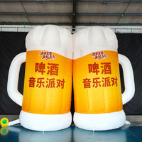 Mug à bière gonflable géant personnalisé, résistant à l'eau, durable, directement de l'usine, modèle publicitaire pour la décoration de la fête d'Oktoberfest
