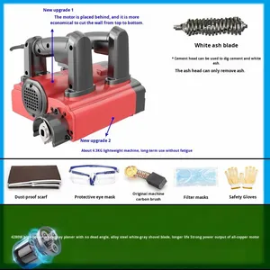 Ponceuse murale industrielle <span class=keywords><strong>à</strong></span> deux poignées, moteur sans balais, pour rénovation murale sans angles morts, pelle électrique sans poussière pour <span class=keywords><strong>béton</strong></span> - Product Image 6