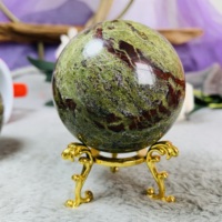 Esferas de Cristal de Sangre de Dragón con Vetas Rojas y Verdes Naturales Pulimentadas al por Mayor para Regalos Curativos