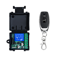Interrupteur à distance DC 5-30V 10A et émetteur RF 433MHz, relais sans fil avec code d'apprentissage, distance de contrôle de 100m, 4 boutons
