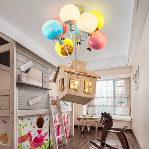 Lampes suspendues modernes pour chambre d'enfant, luminaire suspendu en bois en forme de maison, lumière pour chambre de princesse, luminaire suspendu pour salon, cuisine - Product Image 1