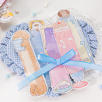 Ensemble de marque-pages Kawaii Pet Box, motifs mignons dessinés à la main, pour la lecture, l'écriture, l'apprentissage et la concentration