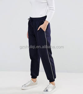 Donne <span class=keywords><strong>navy</strong></span> blue formale <span class=keywords><strong>pantaloni</strong></span> jogger pianura sweat pista <span class=keywords><strong>pantaloni</strong></span> con cuff dettaglio co-ord - Product Image 2
